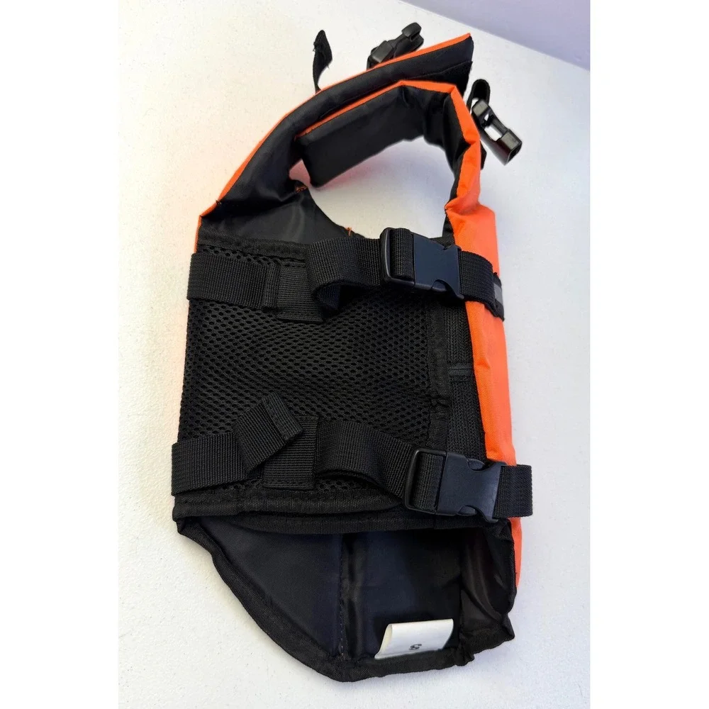 Dog Life Jacket Size Small Orange Reflective Safety Vest Rescue Handle Swim PFD